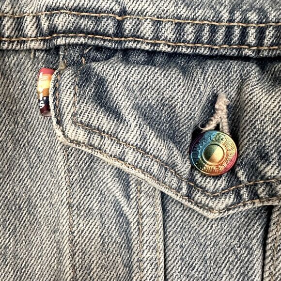 Levi's Jacket Pride Denim Trucker Jean Jacket Size M, L, XL - Picture 11 of 13